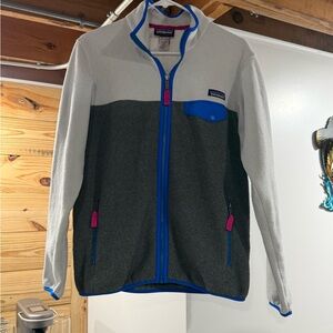 Patagonia Synchilla Fleece with Blue and Pink Accents